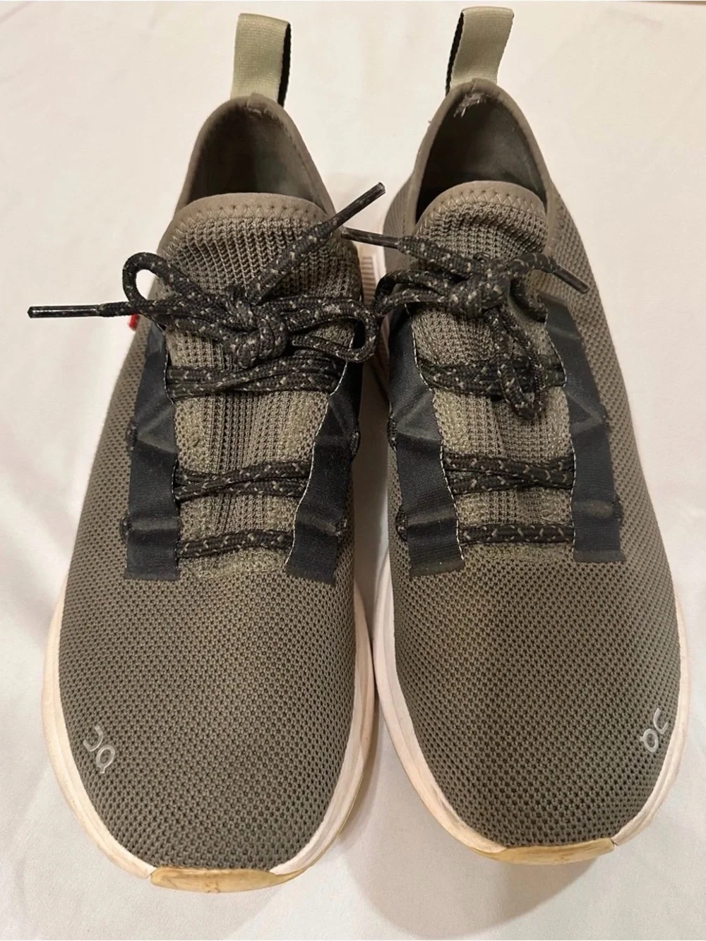 On Cloud Cloudeasy Olive Knit Lace-Up Sneakers